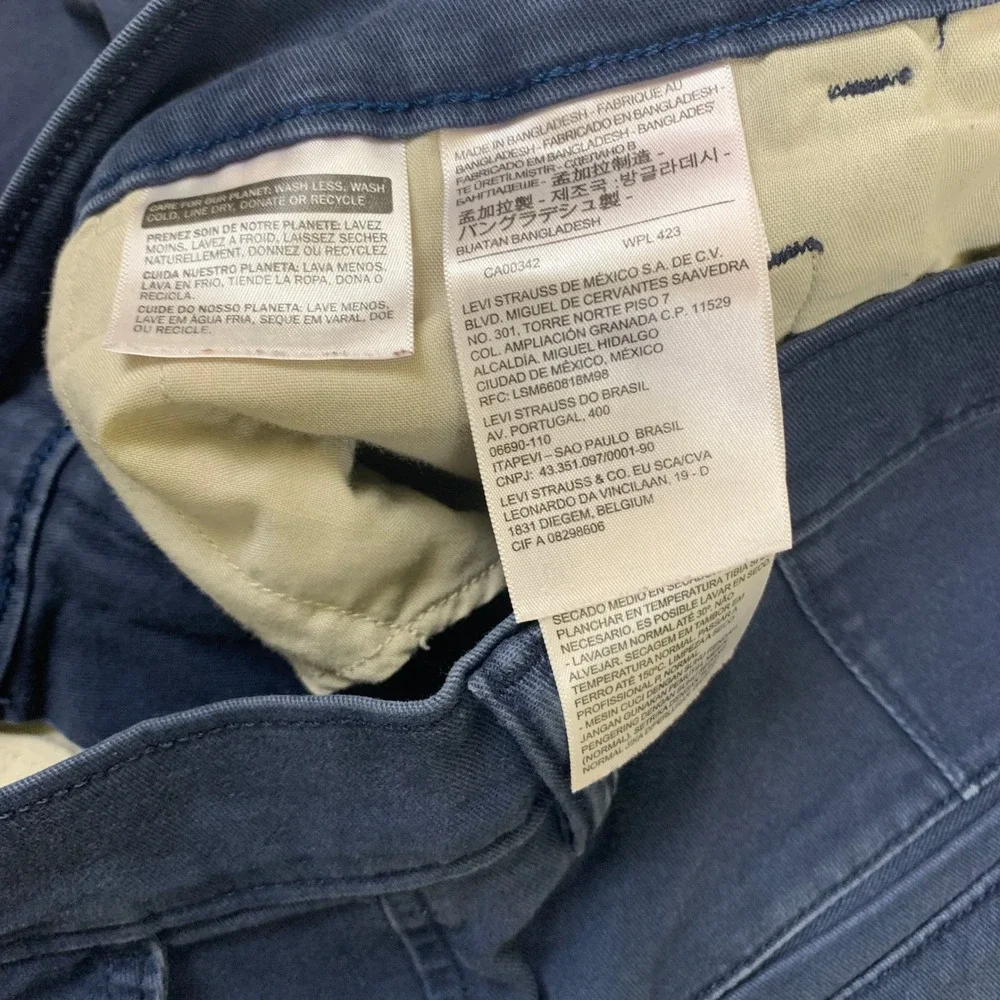 Levi's XX Chino‎ Standard Taper Pants Mens 32x32 (fits 29L) Navy Cotton Twill